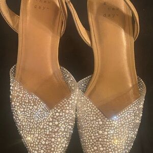 A New Day Women's Sparkling Silver Heels